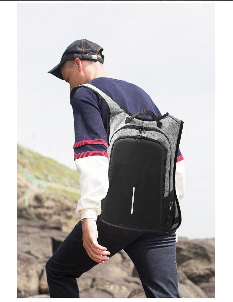 Anti-Theft College Backpack And Security Lock Blue Bag - Obeezi.com