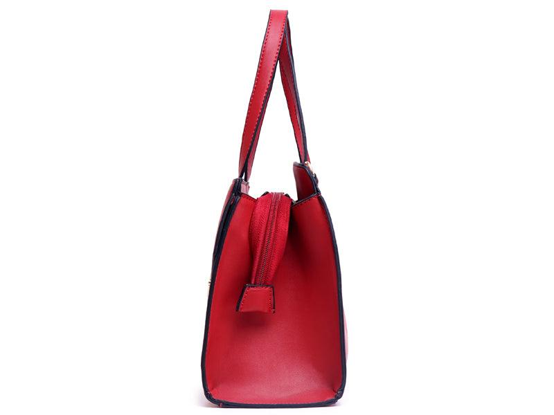 Avalynn Satchel Women Fashion Leather Bag - Red - Obeezi.com