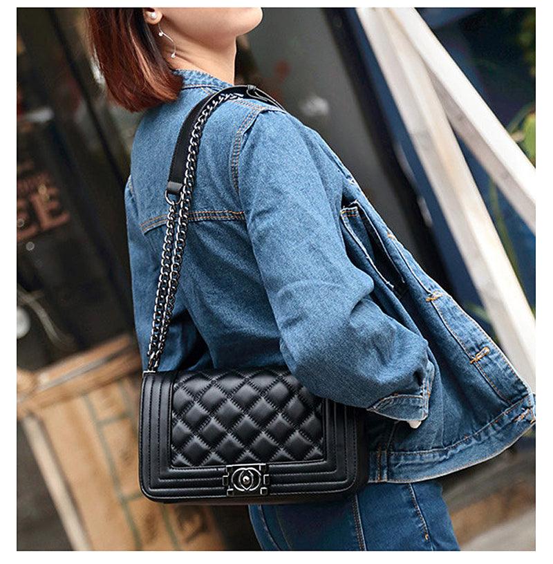 Black Classical Design Women European Tote Style Handbag - Obeezi.com