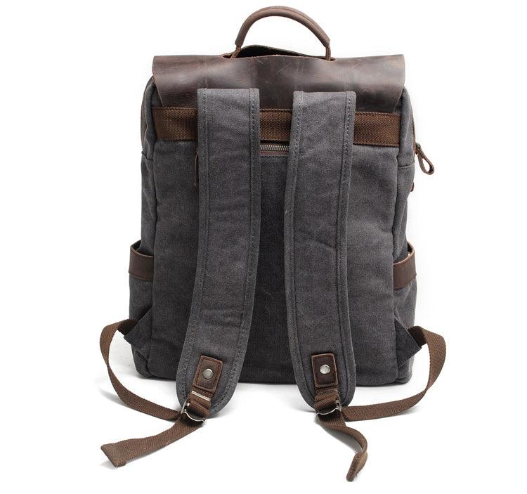 Blended Smart Thick Canvas BackPack Bag- coffee - Obeezi.com