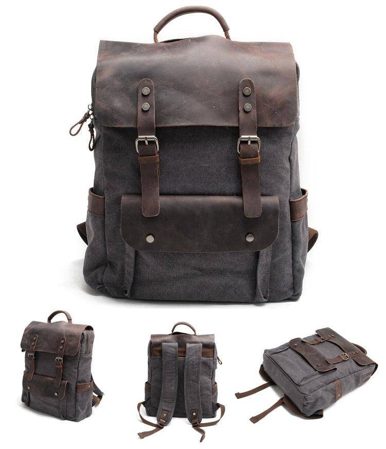 Blended Smart Thick Canvas BackPack Bag- Green - Obeezi.com