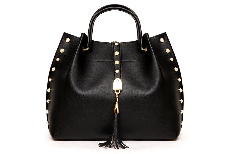 Classy Leather Luxury Design 3pcs Woman Gray Handbag - Obeezi.com