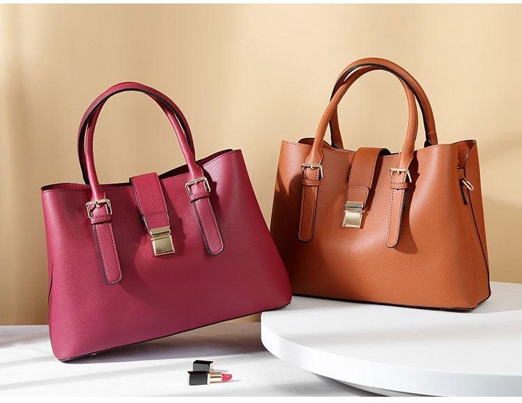 Elegant Premium Quality Women's Hand Bag - Apricot - Obeezi.com