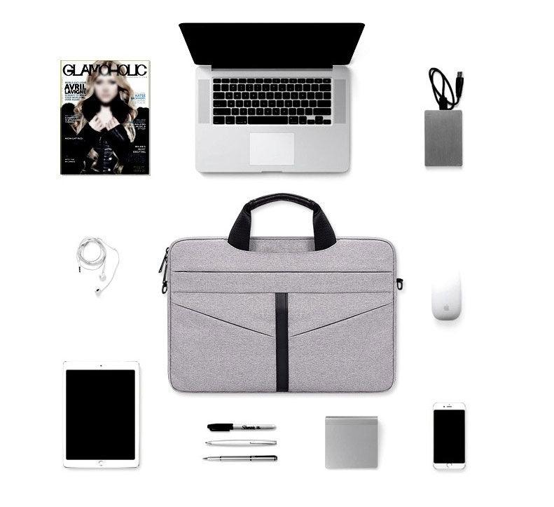 Executive Men's Zipper Designed Business Laptop Bag-Ash - Obeezi.com