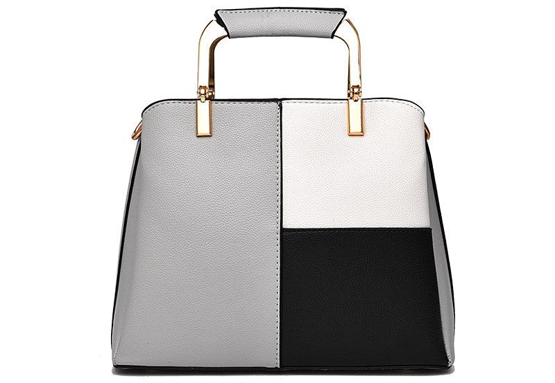 Exquisite Leather Mix Colors Tote Women Bags - Dark Grey - Obeezi.com
