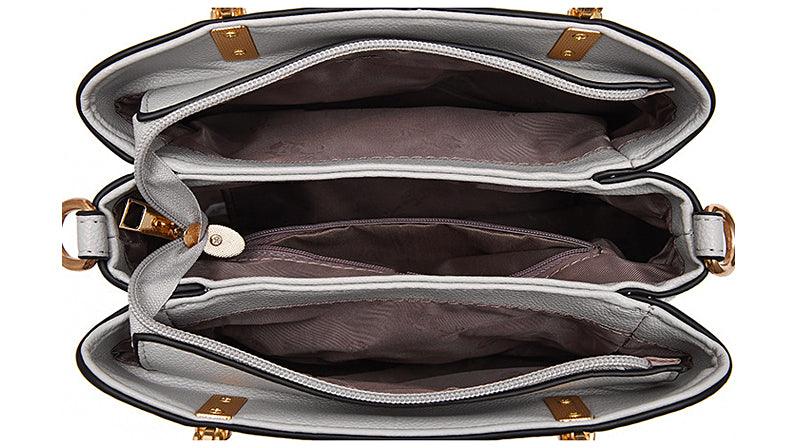 Exquisite Leather Mix Colors Tote Women Bags - Orange - Obeezi.com
