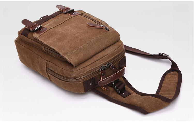 Exquisite Outdoor Canvas Crossbody Bag Travel Shoulder Bag- Blue - Obeezi.com