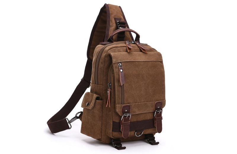 Exquisite Outdoor Canvas Crossbody Bag Travel Shoulder Bag- Blue - Obeezi.com