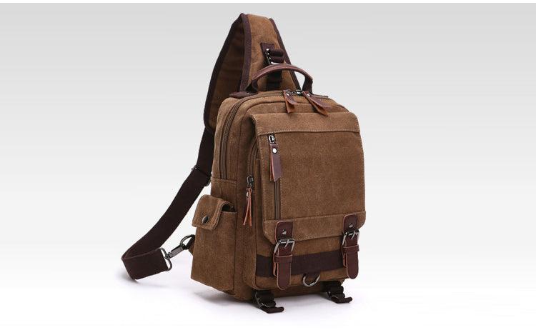 Exquisite Outdoor Canvas Crossbody Bag Travel Shoulder Bag- Blue - Obeezi.com