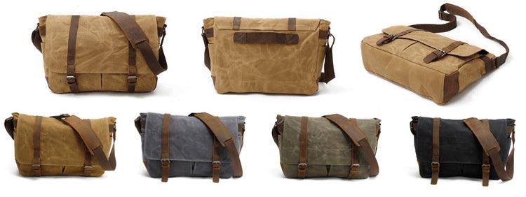 Faded Solid Canvas and inner purse Mini Crossbody Outdoor Khaki Bags - Obeezi.com