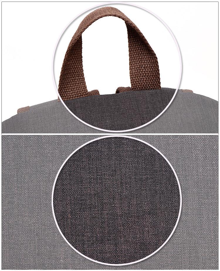 Fashion Casual Business Computer Backpack With USB Charging Port-Khaki - Obeezi.com