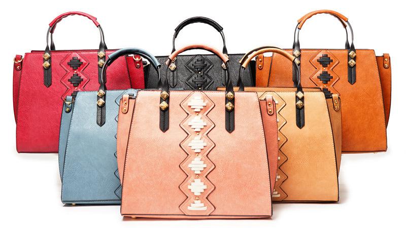 Fashionable Women Designer Leather Pink Bag - Obeezi.com
