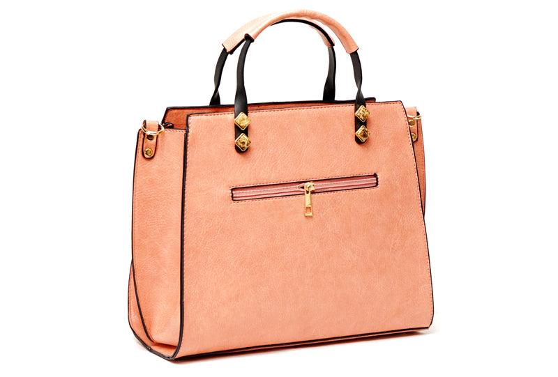 Fashionable Women Designer Leather Pink Bag - Obeezi.com