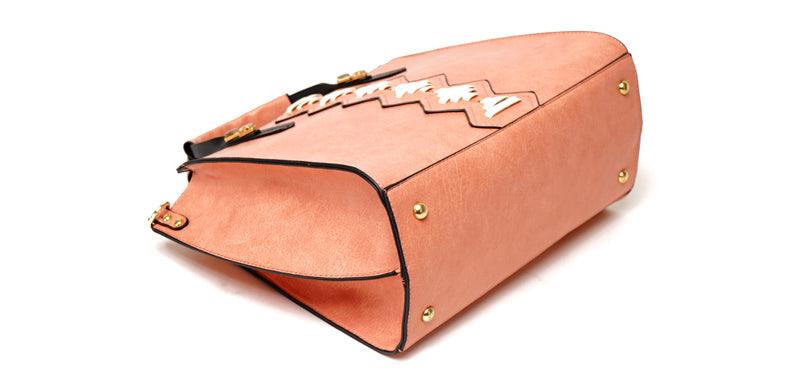 Fashionable Women Designer Leather Pink Bag - Obeezi.com