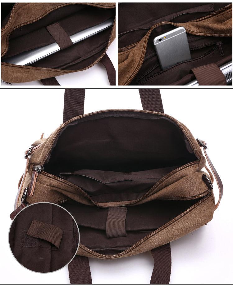 High Quality Casual Canvas Business Briefcase Mens Bag - Obeezi.com