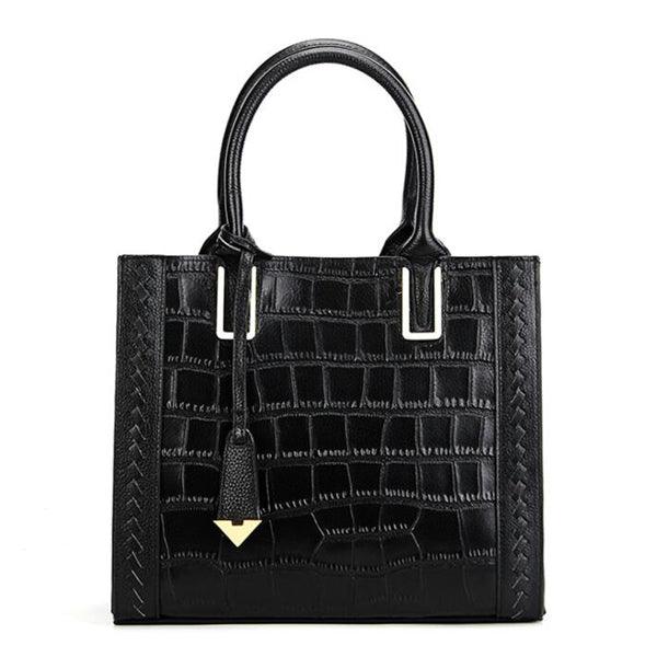 High Quality Lady Bag With Genuine Leather handbag-Black - Obeezi.com