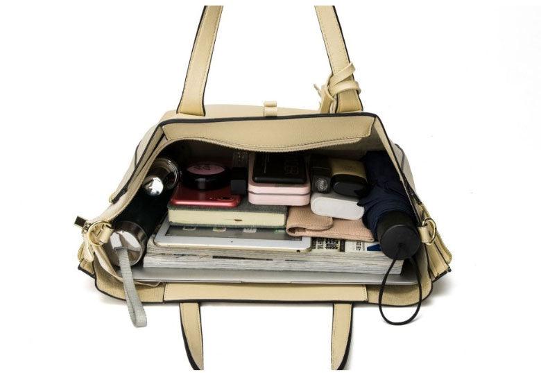 High Quality PU Leather Fashion Elegant Fringe Handbag - Black - Obeezi.com