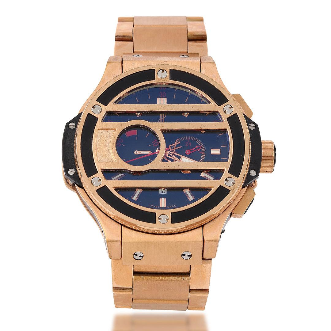 Hublot Exquisite Black Gold Men Automatic Watch - Obeezi.com