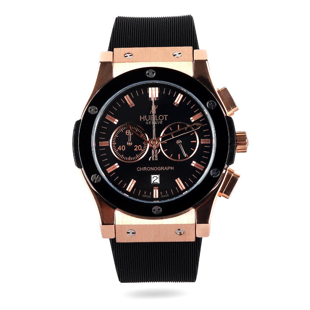 Hublot Geneve Big Bang Chronograph Rose Gold Watch - Obeezi.com