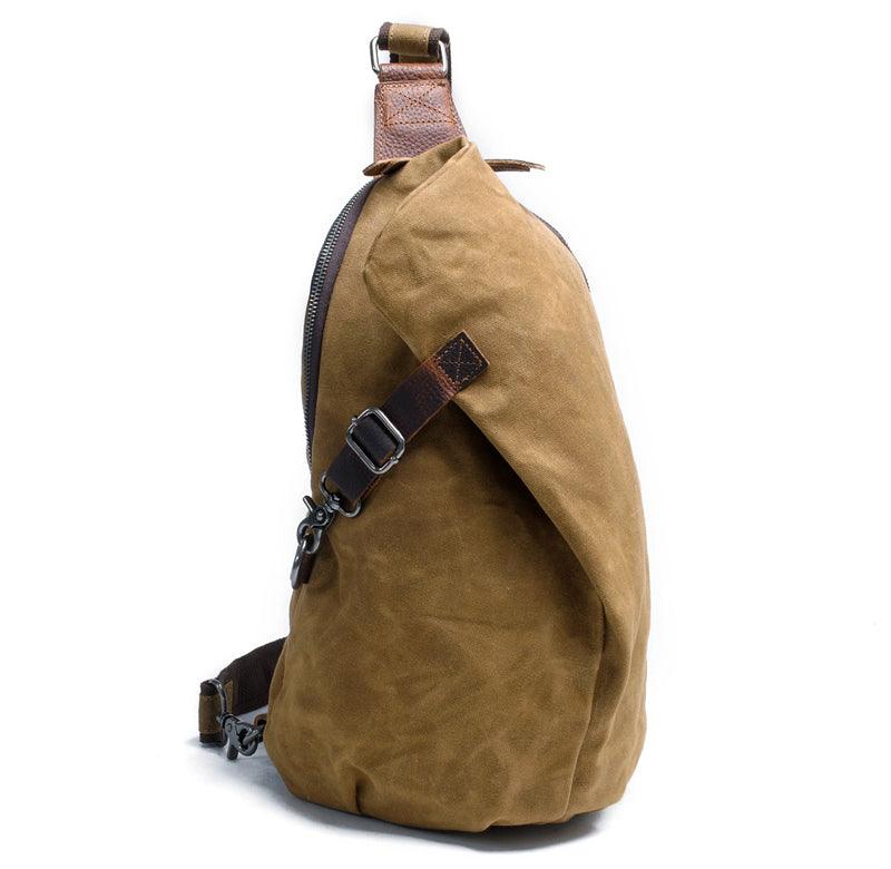 Hunting Design Sling Back Bag- Khaki - Obeezi.com