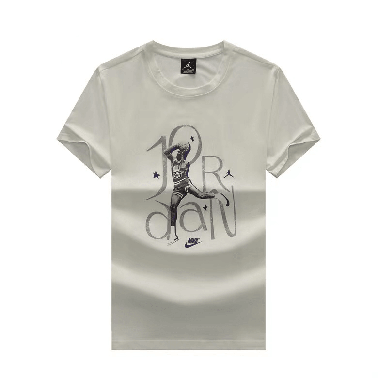 JD Basketball Jumpman 23 Bull Designed T-Shirt- White - Obeezi.com