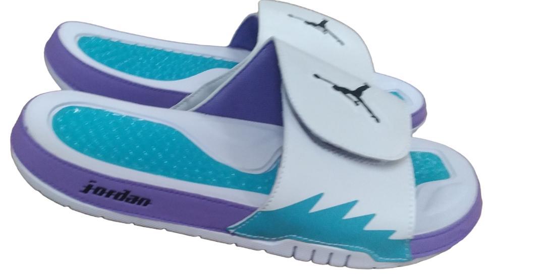 JD Hydro VRetro Purple Line with White Sole Men's Slide - Obeezi.com