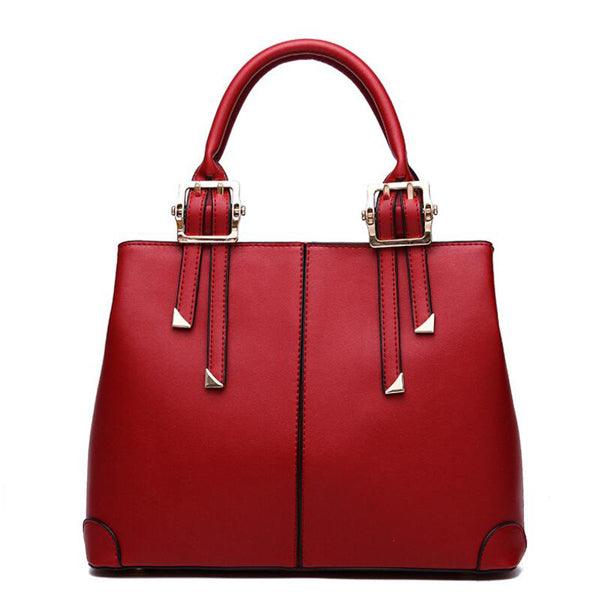 Kattee Style Genuine Leather Tote Bag Wine - Obeezi.com