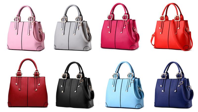 Kattee Style Genuine Leather Tote Bag Wine - Obeezi.com