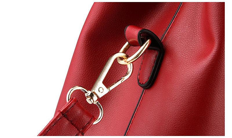 Kattee Style Genuine Leather Tote Bag Wine - Obeezi.com