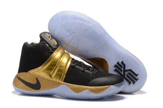 Kyrie 2 Black Gold Men's Basketball Sneakers - Obeezi