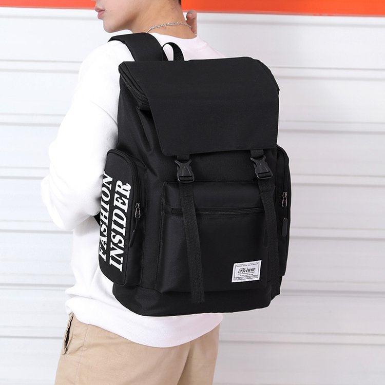Large Capacity Classic Designed Multi-Function BackPack- Black - Obeezi.com