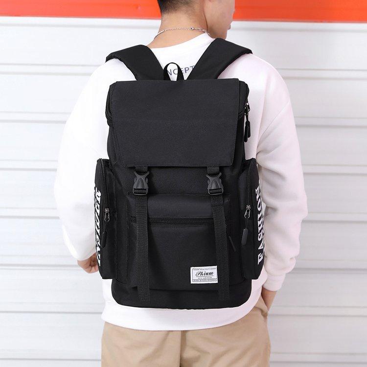 Large Capacity Classic Designed Multi-Function BackPack- Black - Obeezi.com