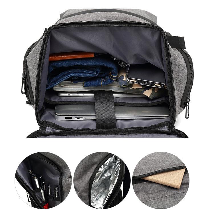 Large Capacity Multi-pocket Outdoor Backpack-Grey - Obeezi.com