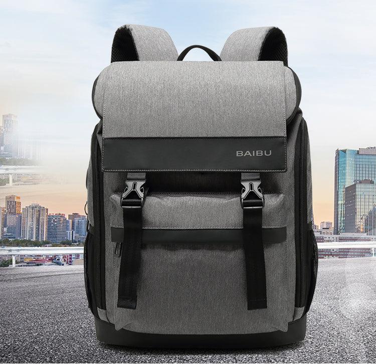 Large Capacity Multi-pocket Outdoor Backpack-Grey - Obeezi.com