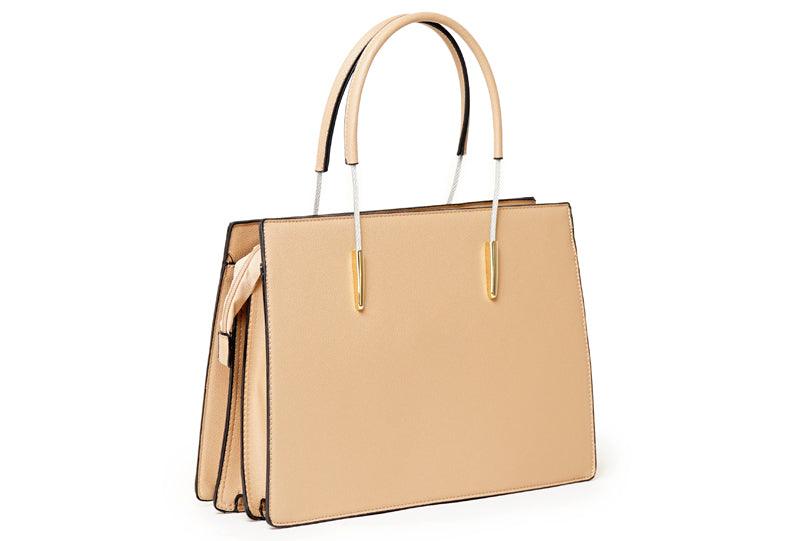 Luxury Women Designer Leather 2 in 1 Bag - Black - Obeezi.com