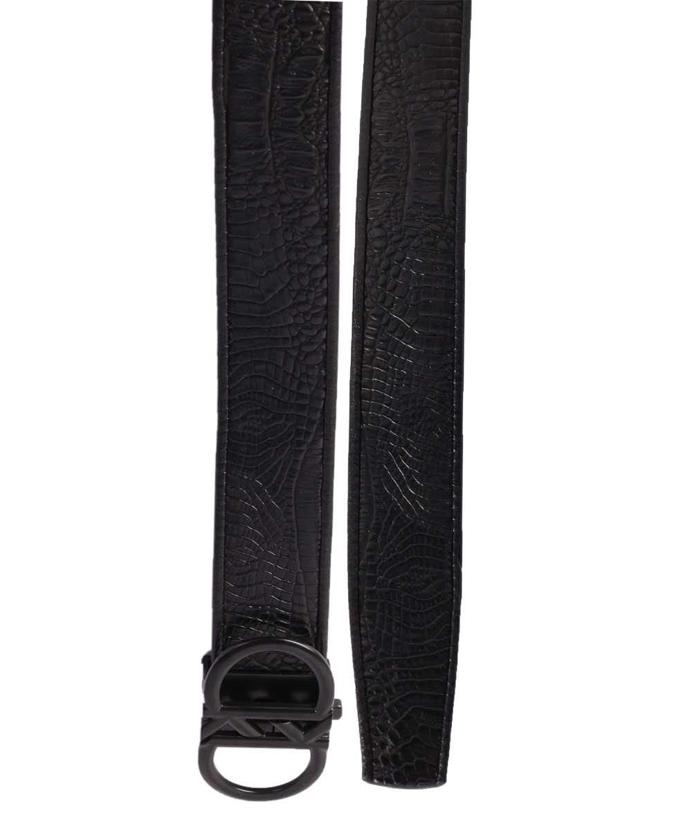 Men's seperate Black Leather Belt - Obeezi.com