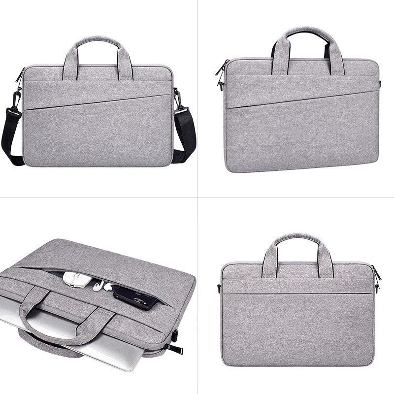 Men's Slant Zipper Briefcase Designed Ultra Light Laptop Bag-Ash - Obeezi.com