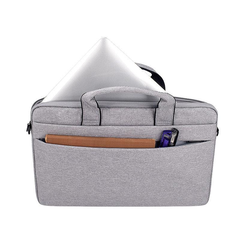 Men's Slant Zipper Briefcase Designed Ultra Light Laptop Bag-Ash - Obeezi.com