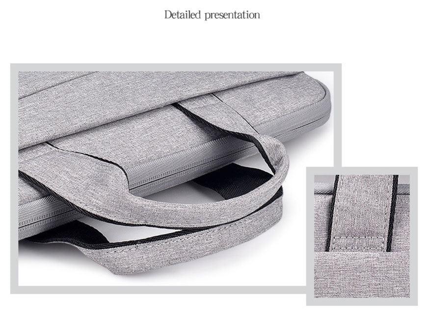 Men's Slant Zipper Briefcase Designed Ultra Light Laptop Bag-Ash - Obeezi.com