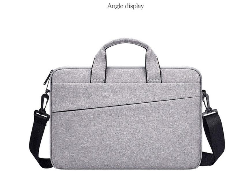 Men's Slant Zipper Briefcase Designed Ultra Light Laptop Bag-Ash - Obeezi.com