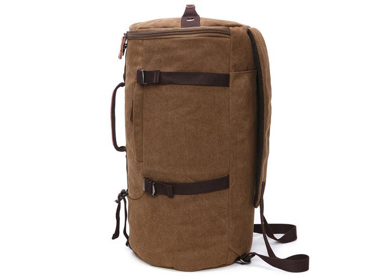 Multifunctional Outdoor Canvas Solid Back And Hand Travellers Khaki Bags - Obeezi.com