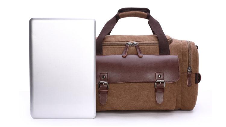 Multifunctional Outdoor Canvas Solid Travellers Khaki Bags - Obeezi.com