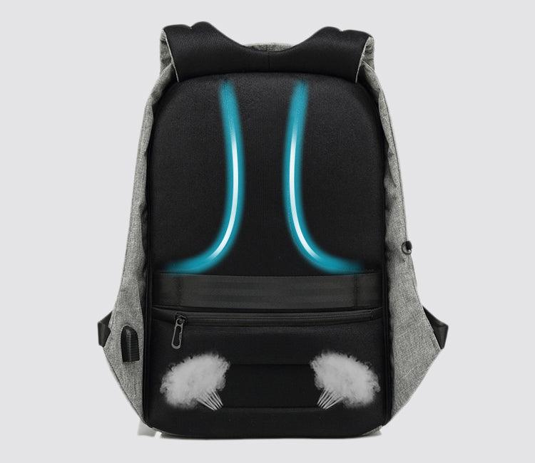 Oxford Waterproof Business and Laptop Smart Backpack- Black - Obeezi.com
