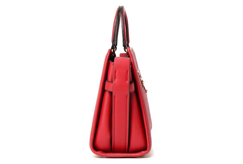 Pelletini 2-in-1 Triangle Stud Genuine Leather Handbag Khaki - Obeezi.com