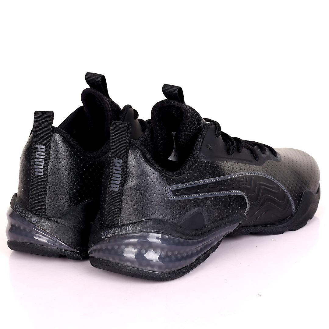 PM Black Silver Perf Low Sneakers Designed - Obeezi.com