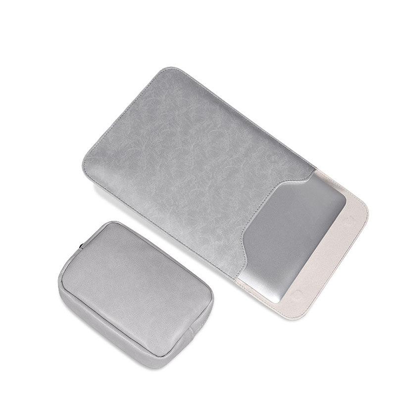 Sleek 2 In 1 Men's Slim Laptop Sleeve- Ash - Obeezi.com