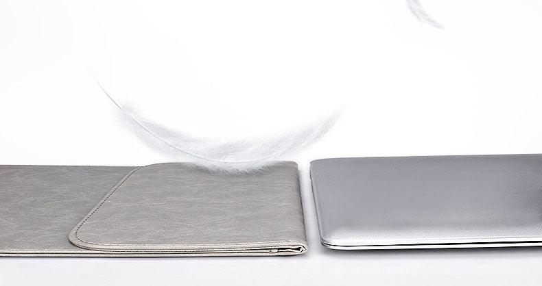 Sleek 2 In 1 Men's Slim Laptop Sleeve- Ash - Obeezi.com