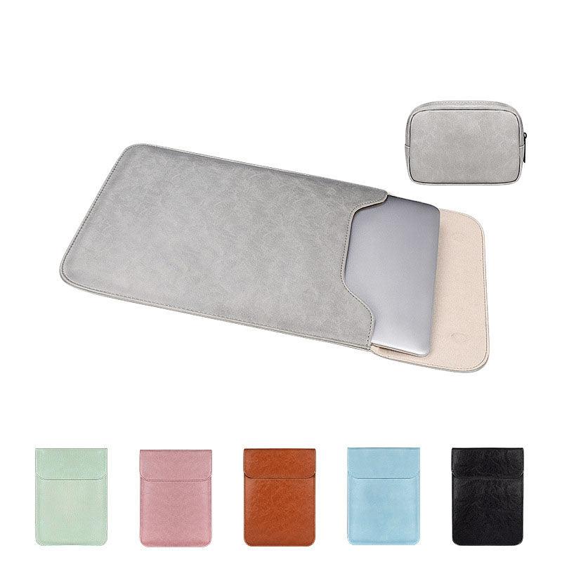 Sleek 2 In 1 Men's Slim Laptop Sleeve- Ash - Obeezi.com