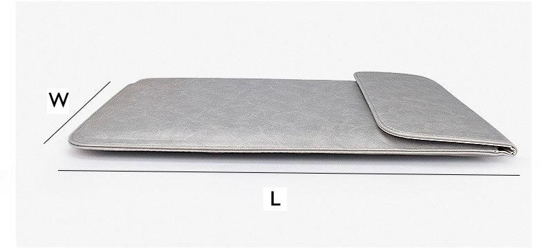 Sleek 2 In 1 Men's Slim Laptop Sleeve- Ash - Obeezi.com