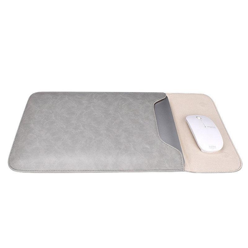 Sleek 2 In 1 Men's Slim Laptop Sleeve- Ash - Obeezi.com